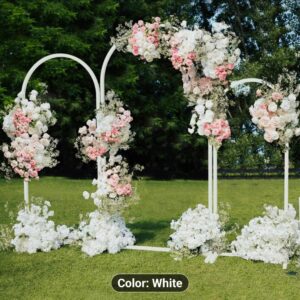 White solid backdrop stand ( flowers not included) =£7 each