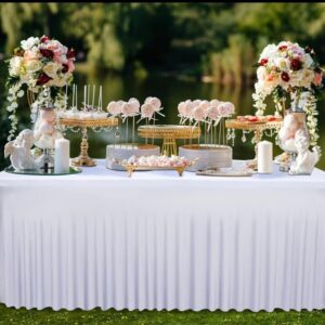 White Stylish cake table cloth